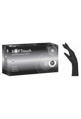 Γάντια Latex Soft Touch Μαύρο Χωρίς Πούδρα